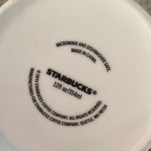 Starbucks Holiday Coffee Mug - Gold White - 2014 - 12oz - Picture 5 of 5